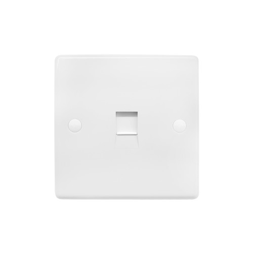 Communication Socket 1 Gang RJ45 CAT 6 White