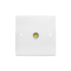 TV Socket 1 Gang Television Outlet White