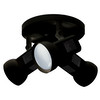 Maxi 60 Triple  Surface Mounted Ceiling Spotlight 240V 3 x 60W Black