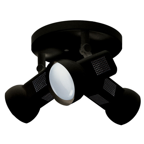 Maxi 60 Triple  Surface Mounted Ceiling Spotlight 240V 3 x 60W Black