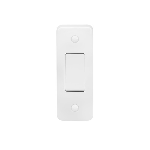 Architrave Switch 1 Gang 10A 2 Way 2W White