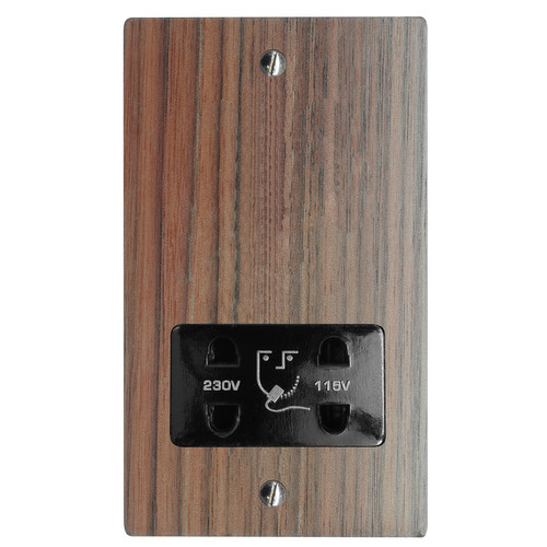 Shaver Point 1 gang shaver socket Walnut