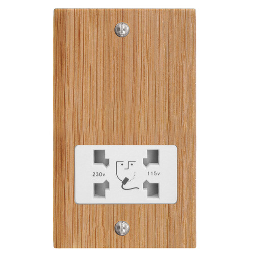 Shaver Point 1 gang shaver socket Oak