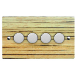 Dimmer Switch 4 gang 250 watt 2 way Zebrano