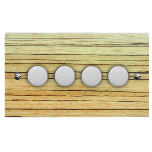 Dimmer Switch 4 gang 250 watt 2 way Zebrano
