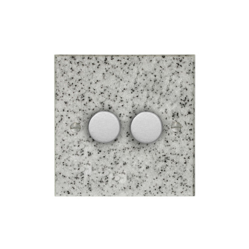Dimmer Switch 2 gang 400 watt 2 way Grey
