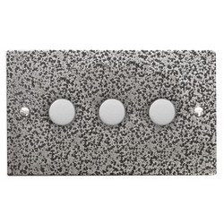 Dimmer Switch 3 gang 250 watt 2 way Magnesium