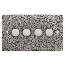 Dimmer Switch 4 gang 250 watt 2 way Magnesium