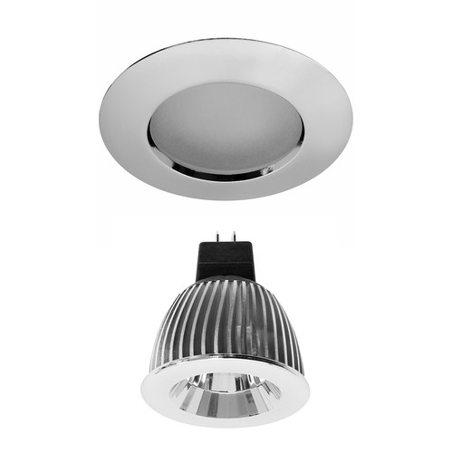 Elegant Fixed Downlight Frosted IP54 Reality LED MR16 Warm White (3000K) 7W (=75W) 45°