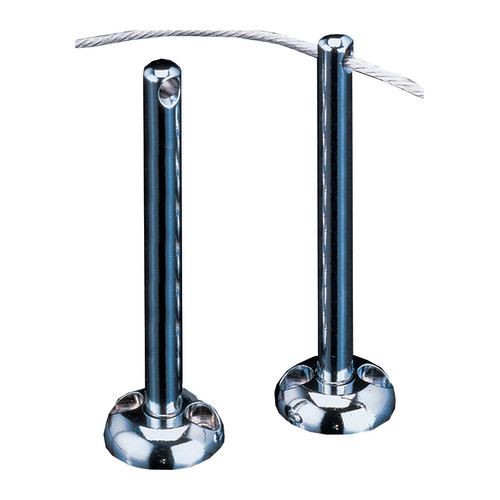 Wire Corner Rods (Pack of 2) Chrome 150mm