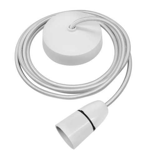 Dome Pendant Kit 2m Cable 100W Silver / White
