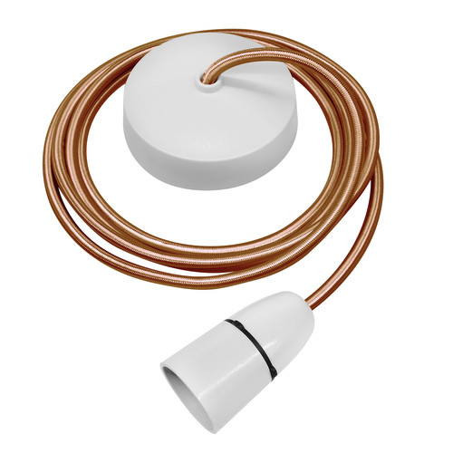Dome Pendant Kit 2m Cable 100W Old Gold / White