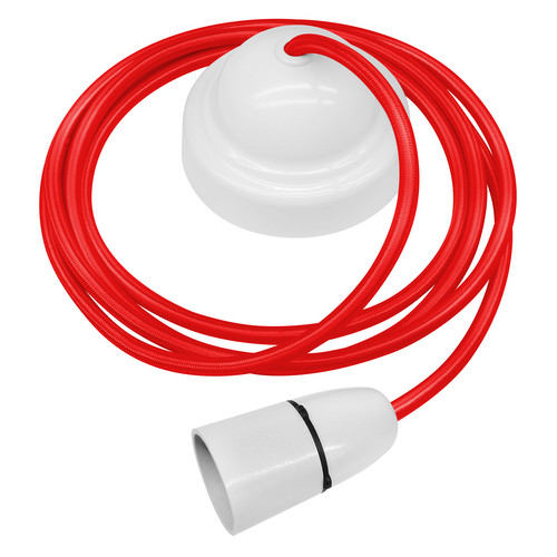 Plain Pendant Kit 2m Cable 100W Red / White