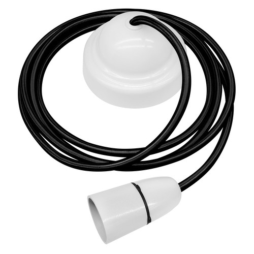 Plain Pendant Kit 2m Cable 100W Black / White