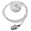 Dome Pendant Kit 2m Triple Twisted Cable 100W Silver / Chrome