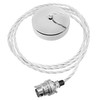 Dome Pendant Kit 2m Triple Twisted Cable 100W White / Chrome