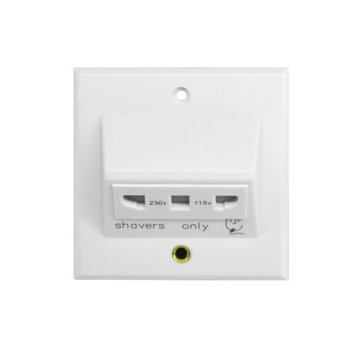 Dual Voltage Shaver Socket 1 gang shaver socket White