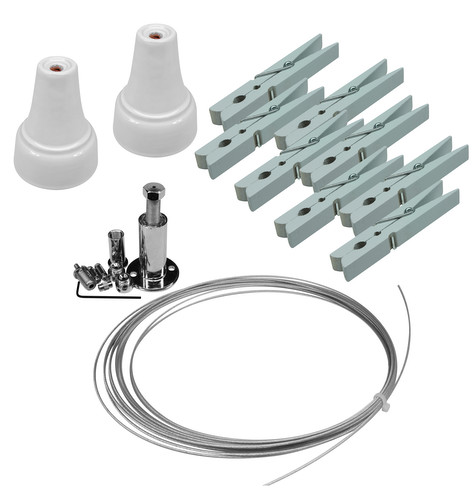 Novecento Wire, Holders & Pegs 6000mm White