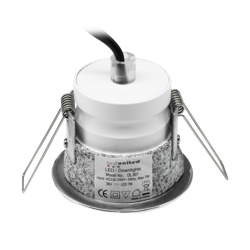 Blaze Fire Rated Fixed LED Downlight Warm White (2700K) 7W (=75W) Chrome — view 2