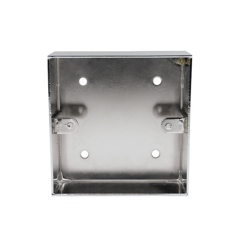 Horizon Square Pattress Box Single Box Polished Chrome