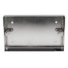 Horizon Square Pattress Box Double Box Polished Stainless Steel
