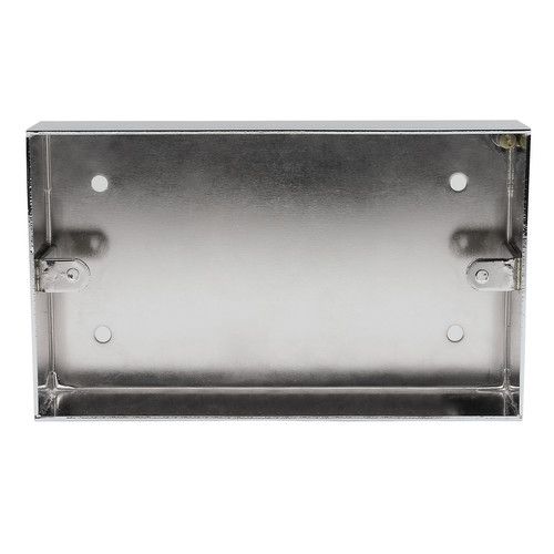 Horizon Square Pattress Box Double Box Polished Stainless Steel
