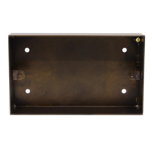 Horizon Square Pattress Box Double Box Antique Bronze