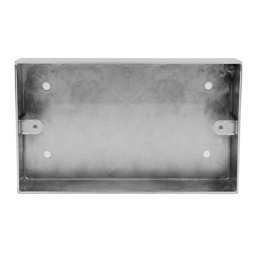 Horizon Square Pattress Box Double Box Satin Stainless Steel