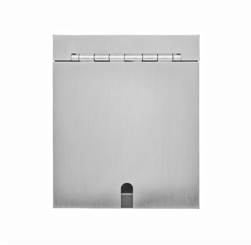 Horizon Square Recessed Floor Box Socket Single Satin Stainless Steel