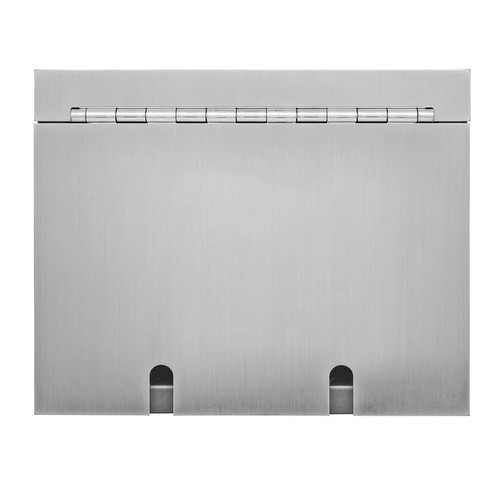 Horizon Square Recessed Floor Box Socket Double Satin Stainless Steel
