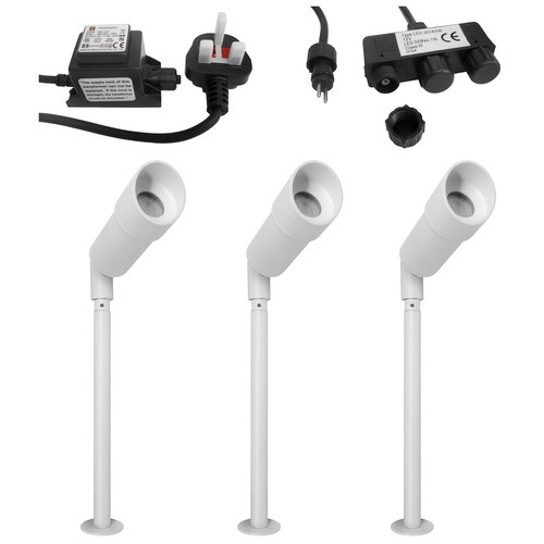LED Hood Spike Kit White 12V 3 x 1W 3000K Warm White