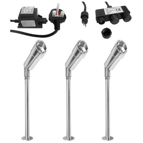 LED Hood Spike Kit Aluminium 12V 3 x 1W 3000K Warm White