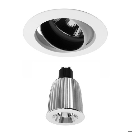 Elegant Adjustable Downlight LED Reality GU10 Warm White (3000K) 7W (=75W) 45°