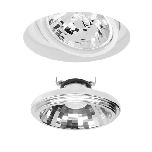 Trimless Round Adjustable Downlight AR111 LED Warm White (2700K) 13W (=75W) 24°