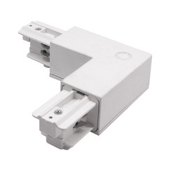 Three Circuit Surface Track Pre-Wired 'L' Coupler White Outside L