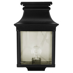 Louis Philippe 1 Outdoor Garden Lantern Wall Light 75W Black
