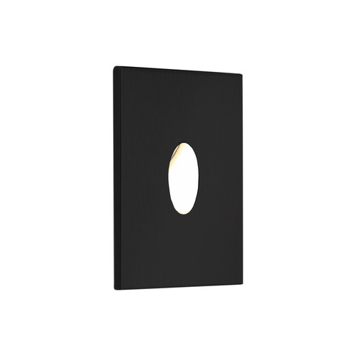Tango Square 350mA 3000K Warm White Low Level Wall Light Black 1W