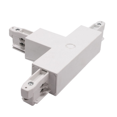 Three Circuit Surface Track Pre-Wired 'T' Coupler White Left T