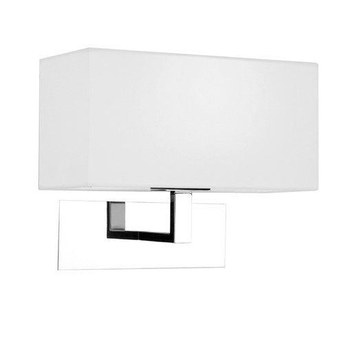 Park Lane Wall 240V 60W White Shade (incl.) / Polished Chrome