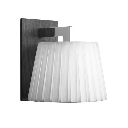 Nola Walnut 60W White Shade (incl.) / Walnut