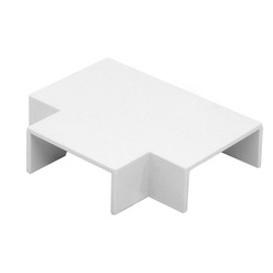 Flat Tee Trunking White 38x16mm
