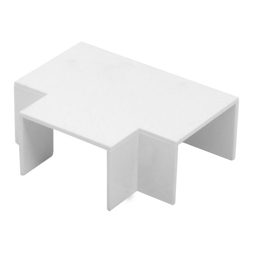 Flat Tee Trunking White 38x25mm