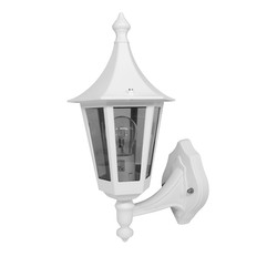 Lantern Up Outdoor Garden Wall Light 240V 60W White