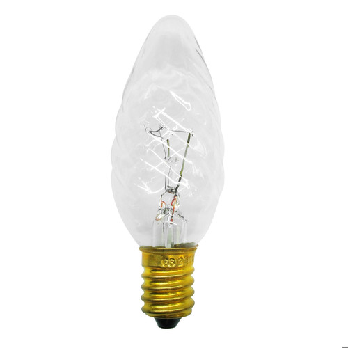 Twisted large glass candle Clear 40W / E14 (SES)