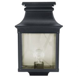 Louis Philippe 1 Outdoor Garden Lantern Wall Light 75W Grey
