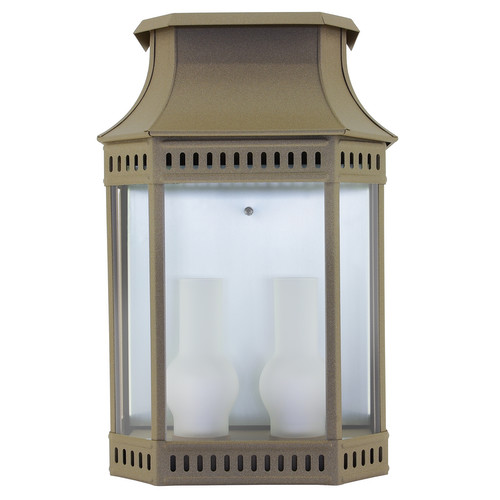 Louis Philippe 2 Outdoor Garden Lantern Wall Light 75W Sandstone