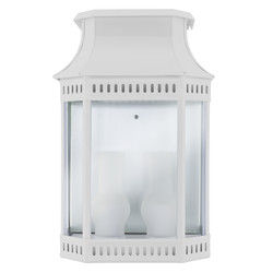 Louis Philippe 2 Outdoor Garden Lantern Wall Light 75W White