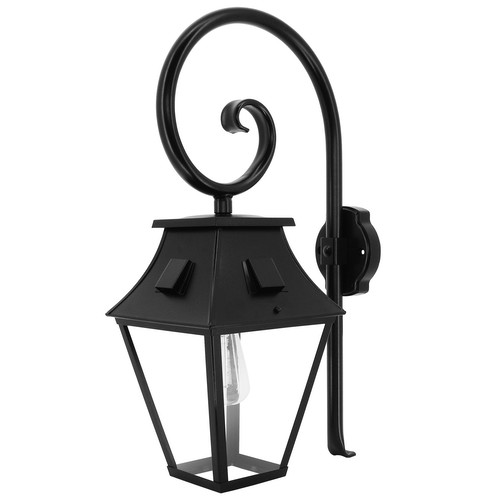 Vieille Swan Neck Bracket Outdoor Garden Wall Light 60W Black