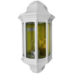 Lantern Large Outdoor Garden Wall Light 240V 60W White