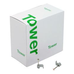 Cable Clip Flat Grey 1.0mm²